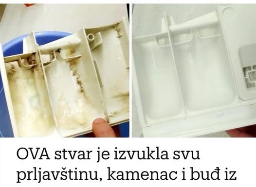 Ova stvar uklanja svu prljavštinu, kamenac i plijesan iz spremnika moje perilice: petnaest minuta i kao nova je! Ova stvar uklanja svu prljavštinu, kamenac i plijesan iz spremnika moje perilice: petnaest minuta i kao nova je!