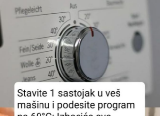 Stavite 1 sastojak u veš mašinu i podesite program na 60°C: Izbaciće sve nečistoće i prati kao nova Stavite 1 sastojak u veš mašinu i podesite program na 60°C: Izbaciće sve nečistoće i prati kao nova