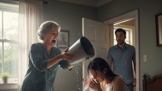 Svekrva je prolila kantu ledene vode da me probudi Svekrva je prolila kantu ledene vode da me probudi