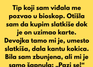 Tip s kojim sam se viđala pozvao me u bioskop… Tip s kojim sam se viđala pozvao me u bioskop…