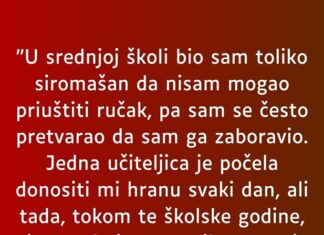 “U srednjoj školi bio sam toliko siromašan da nisam mogao” “U srednjoj školi bio sam toliko siromašan da nisam mogao”