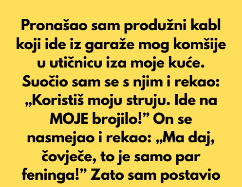„Uhvatio sam komšiju kako mi krade stvari i suočio sam se s njim — ali sada mi preti.“ „Uhvatio sam komšiju kako mi krade stvari i suočio sam se s njim — ali sada mi preti.“