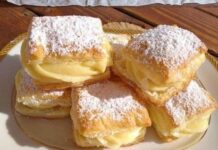 VANIL KREM PUDING U LISNATOM TESTU SA SAMO 4 SASTOJKA! 🍮🥐