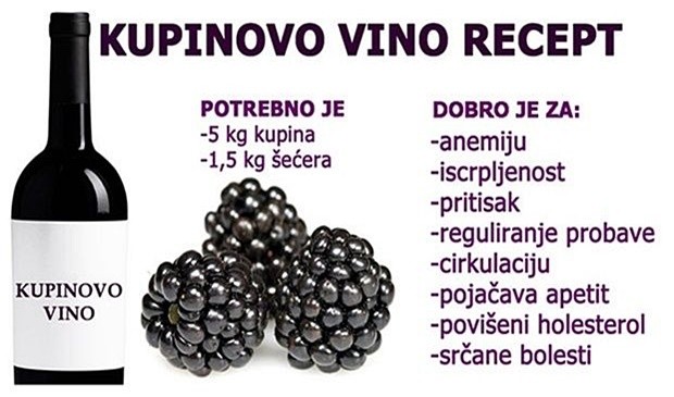 VEOMA LJEKOVITO VINO OD KUPINA: Napravite ga sami po ovom receptu VEOMA LJEKOVITO VINO OD KUPINA: Napravite ga sami po ovom receptu