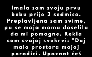 “Zabranila sam svekrvi pristup svojoj bebi — pa je ona imala drskosti da me ‘nauči lekciji’” “Zabranila sam svekrvi pristup svojoj bebi — pa je ona imala drskosti da me ‘nauči lekciji'”