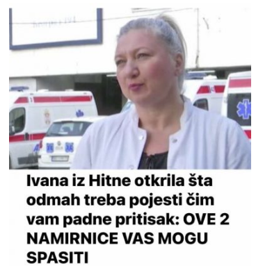 Ivana iz Hitne otkrila šta odmah treba pojesti čim vam padne pritisak: OVE 2 NAMIRNICE VAS MOGU SPASITI Ivana iz Hitne otkrila šta odmah treba pojesti čim vam padne pritisak: OVE 2 NAMIRNICE VAS MOGU SPASITI