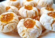 “Kolačići sa Narandžom 🍊 i Bademima – Ukusni Zalogaji sa Slatkim Džemom i Orašastim Ukusima 🍪”