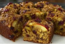 MEKAN I SOČAN KOLAČ OD JABUKA 🍎 mirisno začinjen cimetom, pun brusnica i oraha – bez šećera i bez griže savjesti