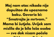 Moj nam otac nikada nije dopuštao da upoznamo baku. Govorio bi: “Smatrajte je mrtvom.” Moj nam otac nikada nije dopuštao da upoznamo baku. Govorio bi: “Smatrajte je mrtvom.”