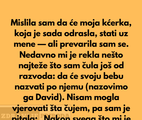 Moja kćerka želi odati počast čovjeku koji je uništio našu porodicu. Moja kćerka želi odati počast čovjeku koji je uništio našu porodicu.