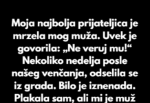 Moja najbolja prijateljica je mrzela mog muža. Moja najbolja prijateljica je mrzela mog muža.