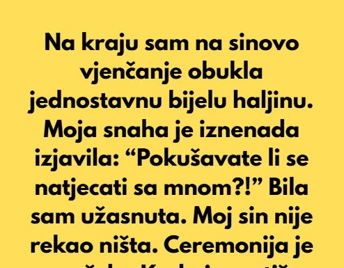 Moja snaha me ponizila pred svima, a sinov odgovor mi je slomio srce. Moja snaha me ponizila pred svima, a sinov odgovor mi je slomio srce.