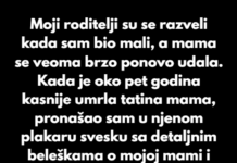 “Moji roditelji su se razveli kada sam bio mali, a mama se veoma brzo ponovo udala” “Moji roditelji su se razveli kada sam bio mali, a mama se veoma brzo ponovo udala”