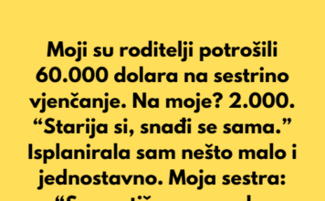Moji su roditelji moju sestru tretirali kao princezu, a mene kao ništa — velika pogreška. Moji su roditelji moju sestru tretirali kao princezu, a mene kao ništa — velika pogreška.
