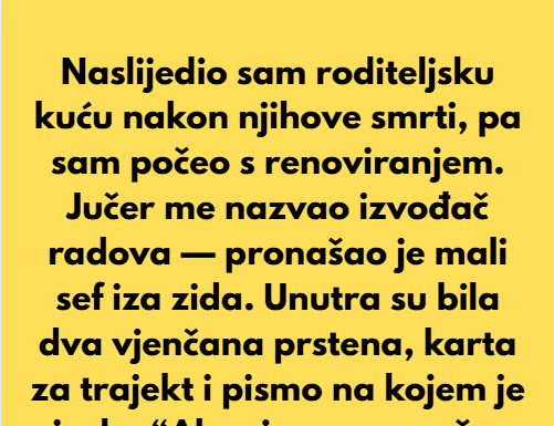 Naslijedio sam kuću svojih roditelja nakon njihove smrti, pa sam započeo s renoviranjem. Naslijedio sam kuću svojih roditelja nakon njihove smrti, pa sam započeo s renoviranjem.