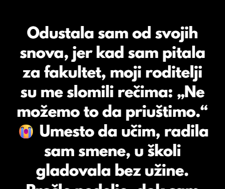 „Odbijam da oprostim svojim roditeljima što su mi uništili život.“ „Odbijam da oprostim svojim roditeljima što su mi uništili život.“