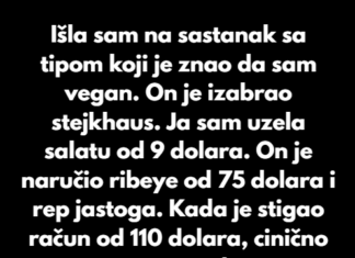 Odbijam da platim polovinu na sastanku — vegan sam, skoro ništa ne jedem Odbijam da platim polovinu na sastanku — vegan sam, skoro ništa ne jedem