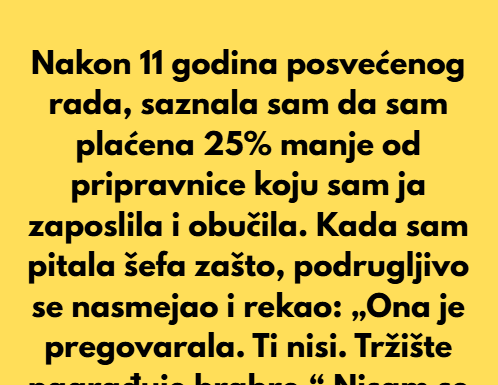 Odbila sam da budem plaćena manje od početnice — zaslužujem poštovanje, ne sažaljenje Odbila sam da budem plaćena manje od početnice — zaslužujem poštovanje, ne sažaljenje
