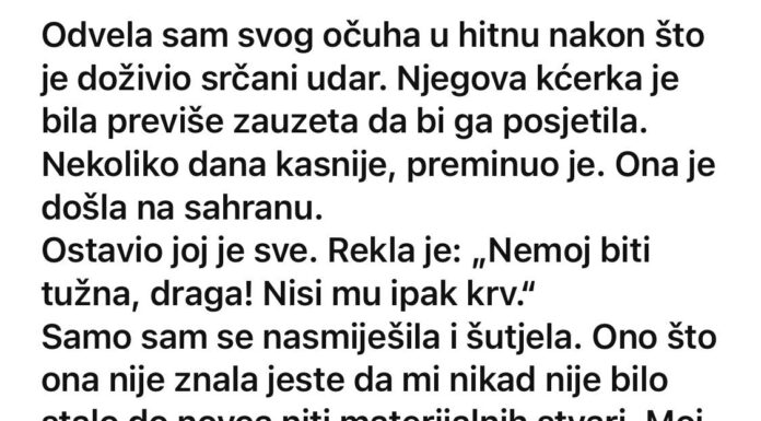 Odvela sam svog očuha u hitnu nakon što je doživio srčani udar… Odvela sam svog očuha u hitnu nakon što je doživio srčani udar…