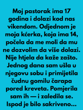Pastorak sa 17 godina dolazi vikendom nama u posjetu, a onda moja kcerka od 14 godina mi je rekla nesto sto mi je krv sledilo! Pastorak sa 17 godina dolazi vikendom nama u posjetu, a onda moja kcerka od 14 godina mi je rekla nesto sto mi je krv sledilo!