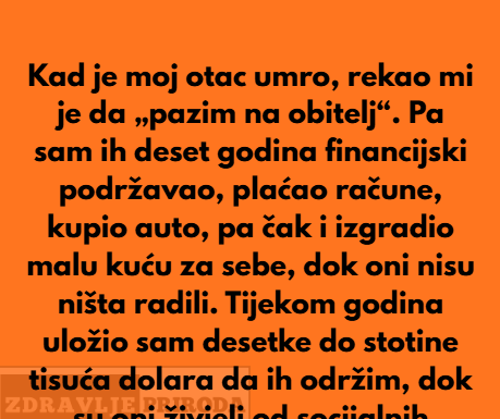 Podupirao sam svoju obitelj godinama — a onda su se okrenuli protiv mene kad je moja supruga zatrudnjela. Podupirao sam svoju obitelj godinama — a onda su se okrenuli protiv mene kad je moja supruga zatrudnjela.