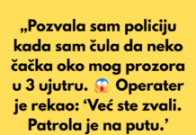 „Pozvala sam policiju kada sam čula da neko čačka oko mog prozora u 3 ujutru.“ „Pozvala sam policiju kada sam čula da neko čačka oko mog prozora u 3 ujutru.“