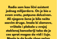 Radio sam kao lični asistent jednog milijardera. On je bio u svom svetu, potpuno deluzivan. Ali njegova žena je bila nešto sasvim drugo… Radio sam kao lični asistent jednog milijardera. On je bio u svom svetu, potpuno deluzivan. Ali njegova žena je bila nešto sasvim drugo…