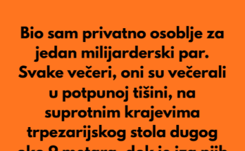 Radio sam kao privatno osoblje za milijarderski par… Radio sam kao privatno osoblje za milijarderski par…