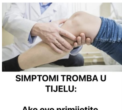 Simptomi krvnih ugrušaka u tijelu: Ako to primijetite, odmah potražite medicinsku pomoć Simptomi krvnih ugrušaka u tijelu: Ako to primijetite, odmah potražite medicinsku pomoć