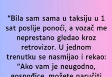 “Bila sam sama u taksiju…” “Bila sam sama u taksiju…”