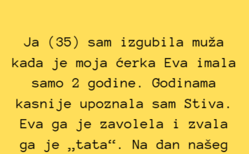Ja (35) sam izgubila muža kada je moja ćerka Eva imala samo 2 godine. Ja (35) sam izgubila muža kada je moja ćerka Eva imala samo 2 godine.