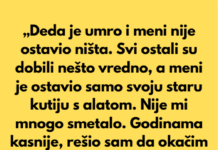 Kada je moj deda umro, svi u porodici su dobili nešto vredno — ušteđevinu, zemlju, antikvitete. Kada je moj deda umro, svi u porodici su dobili nešto vredno — ušteđevinu, zemlju, antikvitete.