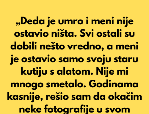 Kada je moj deda umro, svi u porodici su dobili nešto vredno — ušteđevinu, zemlju, antikvitete. Kada je moj deda umro, svi u porodici su dobili nešto vredno — ušteđevinu, zemlju, antikvitete.