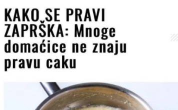 KAKO SE PRAVI ZAPRŠKA: Mnoge domaćice ne znaju pravu caku KAKO SE PRAVI ZAPRŠKA: Mnoge domaćice ne znaju pravu caku
