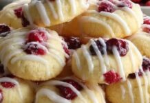 LIMUN I BRUSNICA KEKSI – osvježavajući, mekani i slatko-kiseli 🍋🫐 Ovi keksi savršeno kombinuju svježinu limuna i kiselkastost brusnica