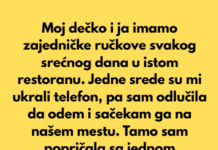 Moj dečko i ja smo imali nedeljne ručkove svake srede u istom restoranu. Moj dečko i ja smo imali nedeljne ručkove svake srede u istom restoranu.