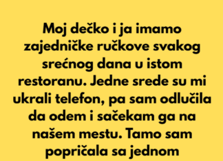 Moj dečko i ja smo imali nedeljne ručkove svake srede u istom restoranu. Moj dečko i ja smo imali nedeljne ručkove svake srede u istom restoranu.