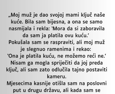 Moj muž je dao svojoj mami ključ naše kuće. Bila sam bijesna…. Moj muž je dao svojoj mami ključ naše kuće. Bila sam bijesna….