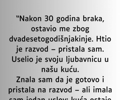 “Nakon 30 godina braka, ostavio me zbog dvadesetogodišnjakinje…” “Nakon 30 godina braka, ostavio me zbog dvadesetogodišnjakinje…”