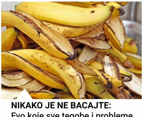 Nikako je ne bacajte – Kora od banane: recepti za zdravlje Nikako je ne bacajte – Kora od banane: recepti za zdravlje
