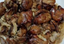 PEČENA PILEĆA JETRICA SA LUKOM 🍗Jednostavno, ukusno i hranjivo jelo, savršeno za brz obrok.