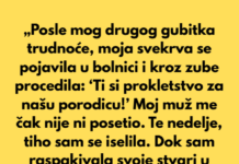 „Posle mog drugog gubitka trudnoće, moja svekrva se pojavila u bolnici i kroz zube rekla… „Posle mog drugog gubitka trudnoće, moja svekrva se pojavila u bolnici i kroz zube rekla…