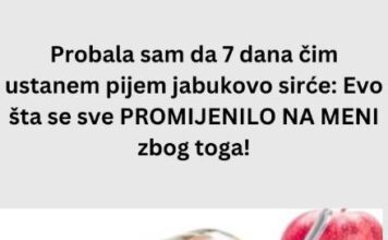 Probala sam da 7 dana čim ustanem pijem jabukovo sirće: Evo šta se sve PROMIJENILO NA MENI zbog toga! Probala sam da 7 dana čim ustanem pijem jabukovo sirće: Evo šta se sve PROMIJENILO NA MENI zbog toga!