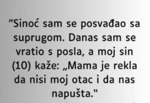 “Sinoć sam se posvađao sa suprugom….” “Sinoć sam se posvađao sa suprugom….”