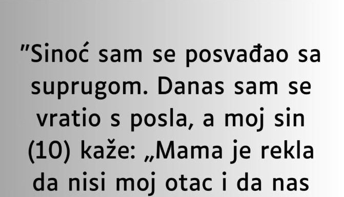 “Sinoć sam se posvađao sa suprugom….” “Sinoć sam se posvađao sa suprugom….”