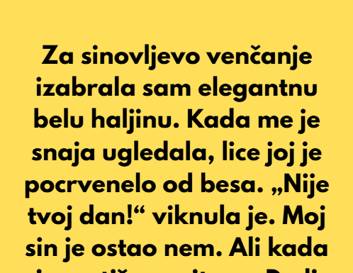 Snaja me je nepoštovala, ali reakcija mog sina bila je pravi šok Snaja me je nepoštovala, ali reakcija mog sina bila je pravi šok