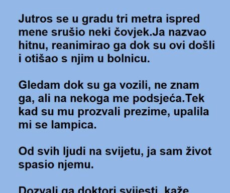 Spasio je Č0VEKA na ulici ali kada je SHVATI0 ko je 0N nije mogao da VERUJE da se ŽIVOT tako poigrao sa njim… Spasio je Č0VEKA na ulici ali kada je SHVATI0 ko je 0N nije mogao da VERUJE da se ŽIVOT tako poigrao sa njim…