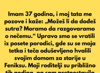 Upravo smo se vratili iz posete porodici, gde su se moja tetka i teča oduševljeno hvalili svojim domom za starije. Upravo smo se vratili iz posete porodici, gde su se moja tetka i teča oduševljeno hvalili svojim domom za starije.