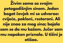Živim sama sa svojim petogodišnjim sinom. Jedan bogat čovjek mi se udvarao: Živim sama sa svojim petogodišnjim sinom. Jedan bogat čovjek mi se udvarao: