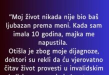 “Život nije bio blag prema meni- Majka me napustila kada sam imala 10 godina jer je saznala moju DIJAGNOZU….” “Život nije bio blag prema meni- Majka me napustila kada sam imala 10 godina jer je saznala moju DIJAGNOZU….”